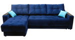 Угловой диван Бонд XL средний с накладкой 5 подушек в Судаке