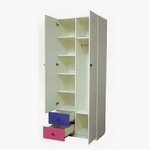Шкаф 2-х дверный комбинированный с ящиками и фотопечатью Совята  2.1 в Судаке