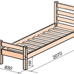 Односпальная кровать Алоя 2 в Судаке
